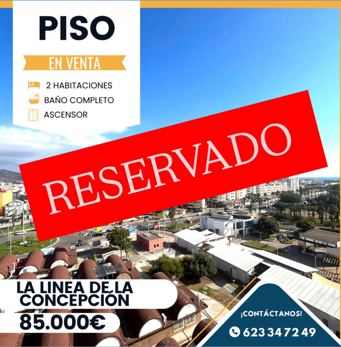 ‼️ PISO EN VENTA EN LA LINEA DE LA CONCEPCIÓN‼️ 2 dormitorios dobles con armario empotrado, baño completo, cocina, salón ,terraza cerrada ,ascensor, a escasos metros de la frontera, rodeada de todo tipo de comercios mercados ,autobuses............