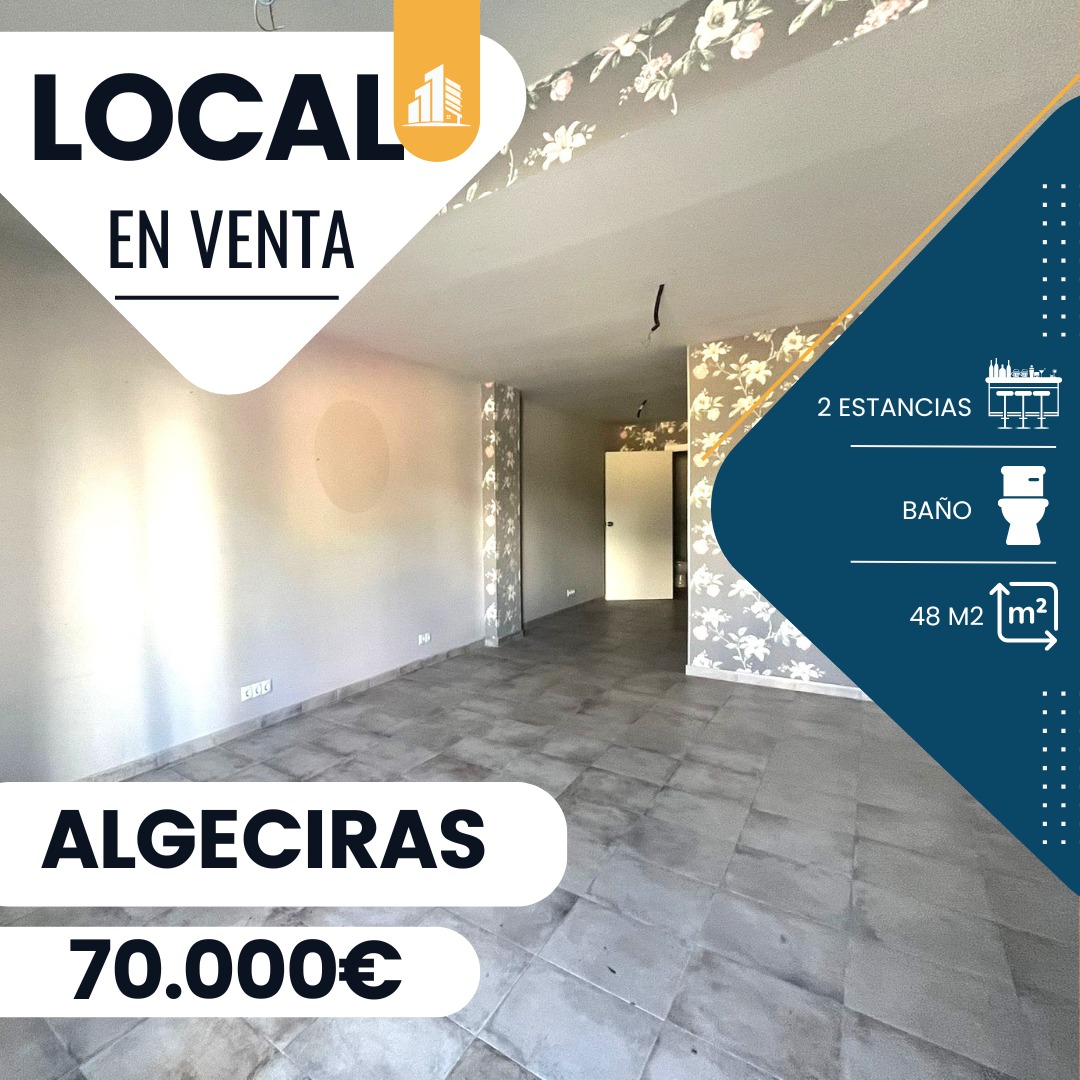 ‼️LOCAL EN VENTA EN SAN GARCÍA (ALGECIRAS)‼️ 2 estancias, cuarto de baño, buena ubicación, OPORTUNIDAD DE INVERSIÓN ……. ¡No te quedes sin tu cita!! 📲📲📲📲