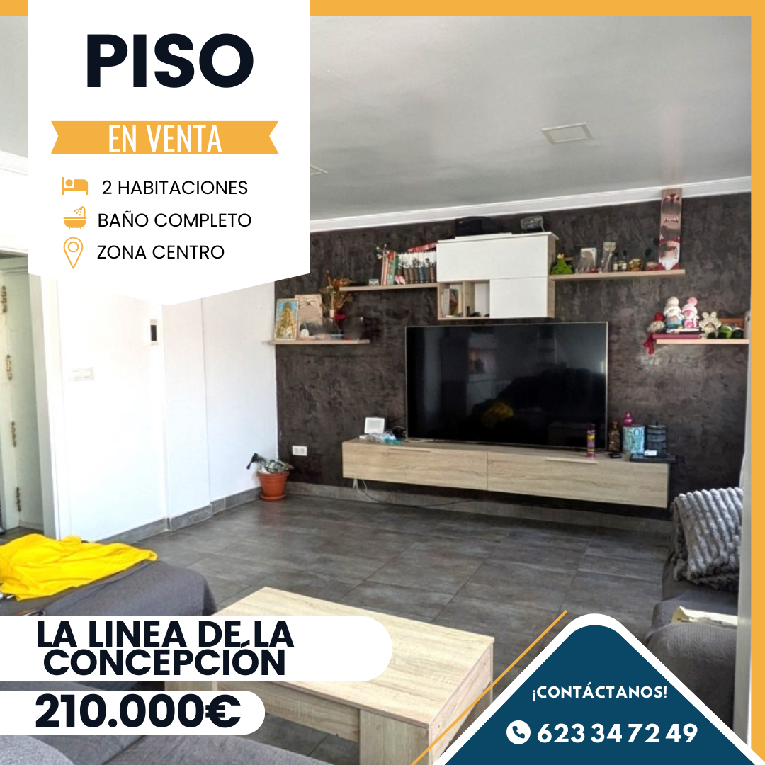 ‼️ PISO EN VENTA EN LA LINEA DE LA CONCEPCIÓN‼️ 2 dormitorios(con posibilidad de 3), cuarto de baño completo, cocina/comedor con armario empotrado, salón amplio con ventanales ,lavadero(antes era un aseo),REFORMA RECIENTE,FONTANERÍA Y ELECTRICIDAD ACTUALIZADA, 2ºSIN ASCENSOR, ZONA CENTRO,AMUEBLADA........