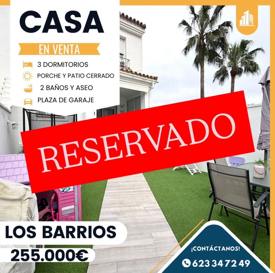 ‼️ CASA PAREADA EN VENTA EN LA ALDEA DEL ROCIO‼️ 3 dormitorios, 2 cuartos de baño completo, cocina amueblada, salón comedor con aire acondicionado, hall de entrada, porche delantero,aseo,patio trasero cerrado,plaza de garaje,piscina comunitaria ,pista de padel,parque infantil,zonas ajardinadas......
