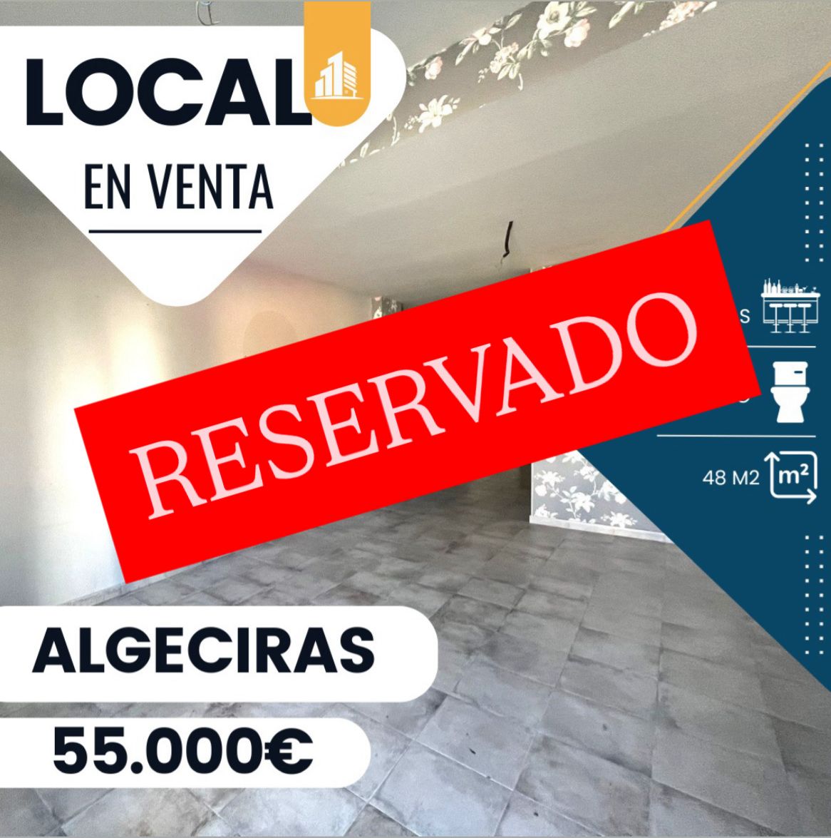 ‼️LOCAL EN VENTA EN SAN GARCÍA (ALGECIRAS)‼️  2 estancias, cuarto de baño, buena ubicación, OPORTUNIDAD DE INVERSIÓN …….