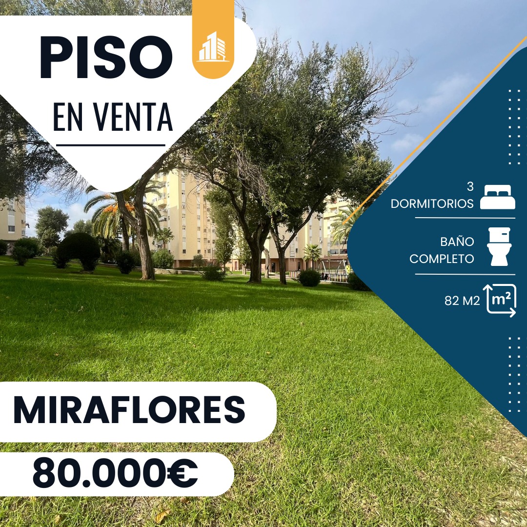 ‼️ PISO EN VENTA EN ENSENADA DE MIRAFLORES‼️ 3 dormitorios (el principal con armario empotrado y ventilador), salón comedor con aire acondicionado, cocina, baño completo con plato de ducha, terraza cerrada,ascensor........