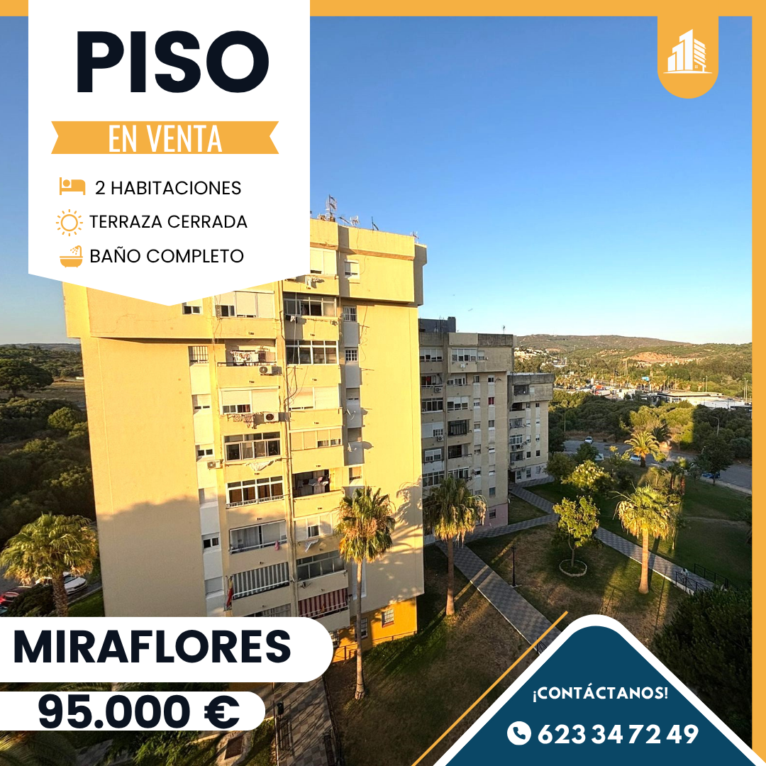 ‼️PISO EN VENTA EN ENSENADA DE MIRAFLORES‼️ 2 dormitorios con grandes armarios (originalmente eran 4 dormitorios,Dos dormitorios unidos y otro dormitorio unido al salón ),cocina amueblada con lavadero,cuarto de baño completo con plato de ducha,salón comedor con aire acondicionado y acceso a terraza cerrada,PRÁCTICAMENTE AMUEBLADO,ASCENSOR,ZONAS CON JARDINES, COMERCIOS, PARQUES INFANTIL,PARQUE CANINO.......