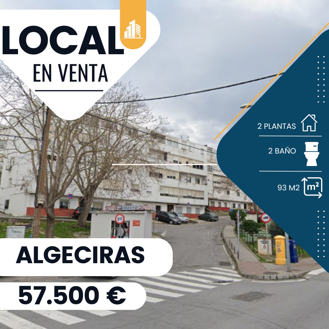 ‼️EN VENTA LOCAL EN ALGECIRAS‼️ 2 plantas, 2 baños, a pie de calle, rodeados de comercios,POSIBILIDAD DE CAMBIO DE USO .........