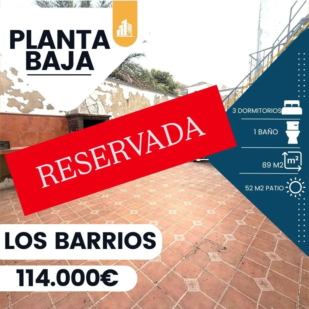 ‼️ NUEVA PROPIEDAD RESERVADA‼️ ‼️EN VENTPLANTA BAJA EN LOS BARRIOS ‼️ Esta propiedad ha sido reservada antes de publicarla en nuestros portales . Una vez más os agradecemos la confianza y el apoyo que recibimos cada día💙💙